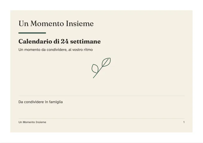 Calendario reale di 24 settimane